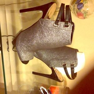 Silver booties